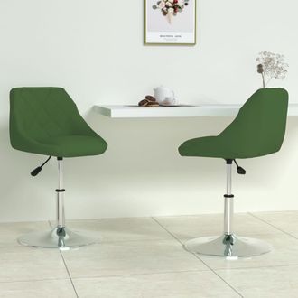 vidaXL Vidaxl - Sillas De Comedor Giratorias 2 Unidades Terciopelo Verde Oscuro