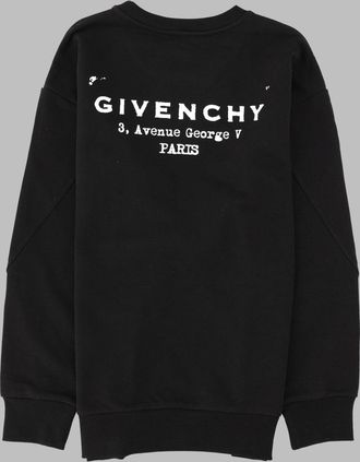 Givenchy Logo Cotton Sweatshirt - Black