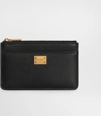 Dolce & Gabbana Calfskin Card Holder - Woman Wallets And Small Leather Goods Black Onesize