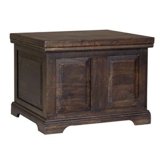Jaipur Furniture Small Box - Mango Wood - L50 x W60 x H45 cm - Dark Finish in Brown