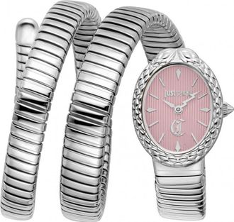 Just Cavalli Womens JC1L391M0015 Ladies Signature Snake Sognia Watch - Silver