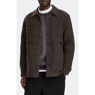 Canada Goose Atikinson Wool Blend Shirt Jacket in Heather Espresso-Brun Chin at Nordstrom, Size Small