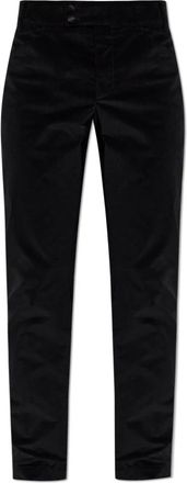 Dolce & Gabbana Pantalones de terciopelo de corte recto - Trousers - Hombre - Negro - L