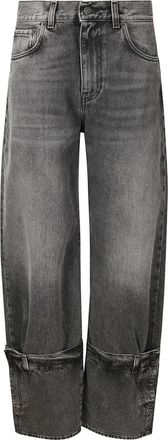 Haikure Loose-fit Jeans, female, Gray, Size: W24 High-Waisted Detachable Bottom Jeans