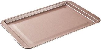 OEM Bandeja Para Hornear Con Borde - Tapa Plateada - Acero Revestido - 38 X 25 Cm - Oro Rosa