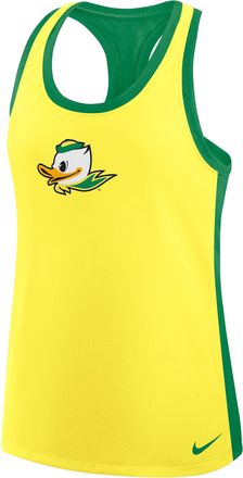 Nike Womens Oregon Jordan Brand Dri-FIT College Racerback Tank Top in Yellow | 03E102R2UON-A80