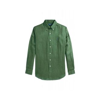 Ralph Lauren Heren, Overhemden, Groen, Maat: XL Linnen