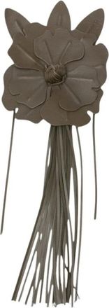Pinko Llavero de piel con borla floral - Accessories - Mujer - Verde - ONE SIZE