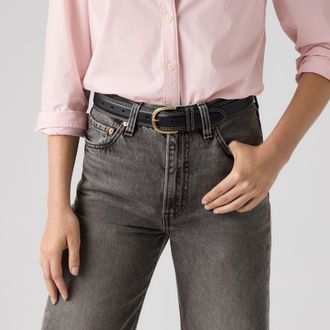 Levi's Olivia Classic Feather Edge Belt - Womens - 100 - Black