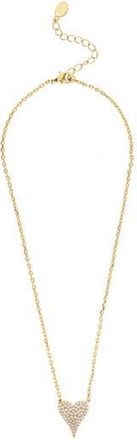 Rivka Friedman Cubic Zirconia Elongated Heart Pendant Necklace in Gold /Cz at Nordstrom Rack