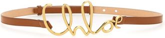 Chlo&eacute; Brown Logo Buckle Belt