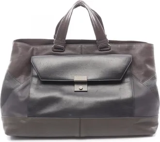 Bottega Veneta Black Multi-Color Leather Handbag Tote Bag (Pre-Owned)