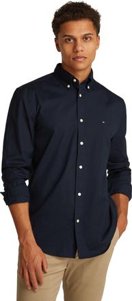 Tommy Hilfiger Mens CORE Flex POPLIN Solid RF Shirt MW0MW39988 L/S Shirt, Blue, 3XL