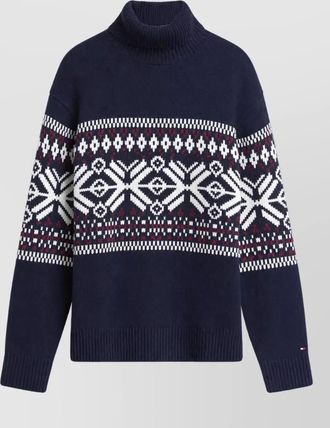 Tommy Hilfiger fair isle wool-blend turtleneck jumper