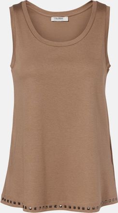 Max Mara Tank top Furetto in misto cotone con decorazioni