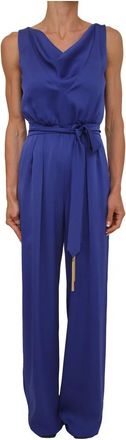 Max Mara Tuta - Dames - Jumpsuits - Blauw - L - Polyester - Jumpsuits & Playsuits