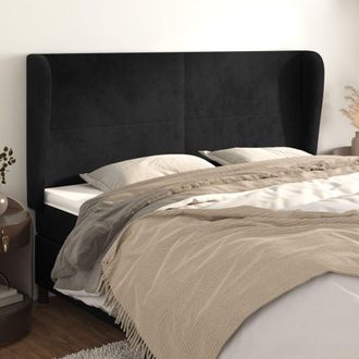 vidaXL Cabecero Con Orejas De Terciopelo Gris Claro 163x23x118/128 Cm Vidaxl