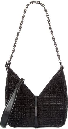 Givenchy Cut Out Mini Satin & Leather Shoulder Bag