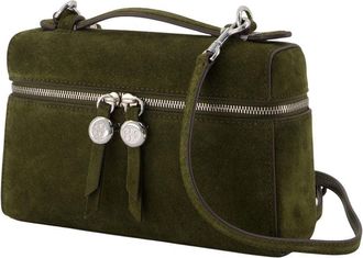 Tory Burch Womens Romy Slim Top Handle Purse - Tory Burch Leather Green Calfskin Bags Handbags-Purses