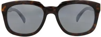Dunhill 56mm Square Sunglasses in Havana Havana Silver at Nordstrom Rack