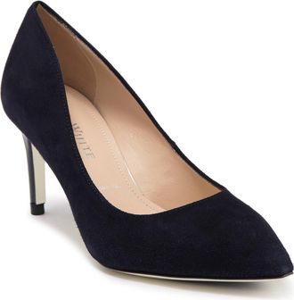 Ron White Cindy Pointed Toe Pump in French Navy Suede at Nordstrom, Size 9.5Us