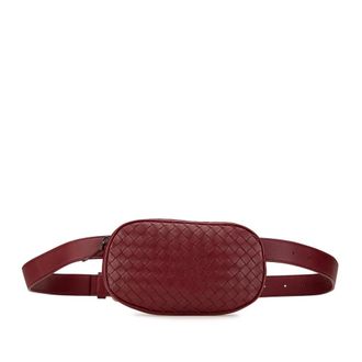 Bottega Veneta Pre-owned Belt Bags, female, Red, Size: ONE SIZE Pre-owned Nappa Intrecciato Belt Bag