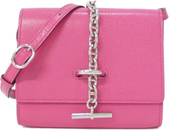 Herm&egrave;s Rose Shocking Chain/Shoulder Wallet (Pre-Owned)