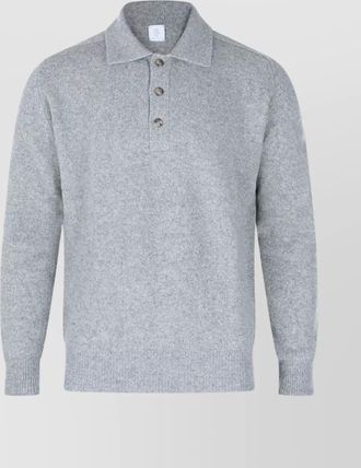 Eleventy ribbed crewneck sweater with cuffs and hem