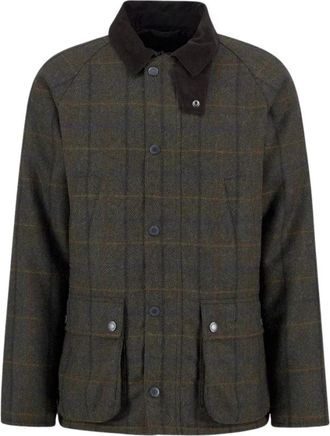 Barbour Jassen, Heren, Bruin, L, Katoen, Bedale Check Wool Jacket
