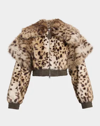 Aknvas Valde Faux Fur Bomber Jacket