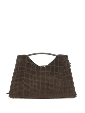 Gianni Chiarini crocodile-effect top-handle bag - Brown