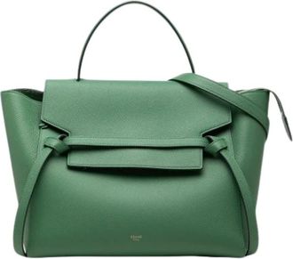 Celine Pre-owned Vintage Satchel - Dames - Vintage Handtas - Groen - ONE Size - Leer - Vintage