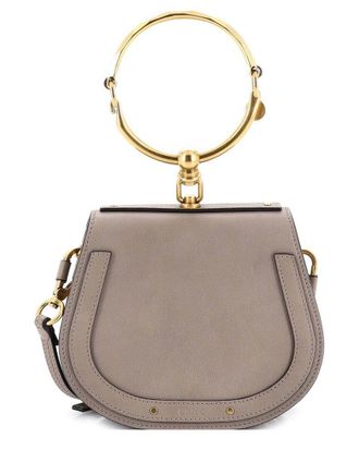 Chlo&eacute; Beige Sheep Leather Nile Crossbody Small (Authentic Pre-Loved)