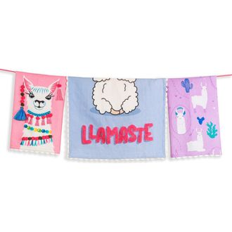 Tiramisu The Llamaste Artisan Set of 3 Cotton Kitchen Towels in Pink/Blue/White at Nordstrom Rack