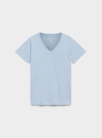 Contemporaine Womens V-neck organic cotton Tunic Top T-shirt