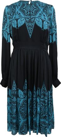 Jonathan Saunders onathan Saunders Long-Sleeve Silk Dress in Multicolor Viscose