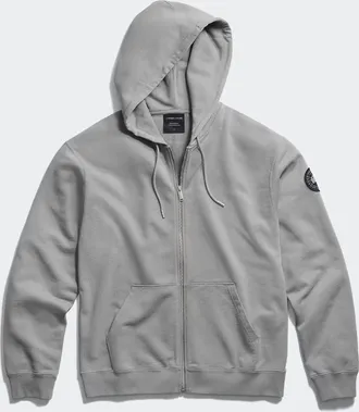 Canada Goose Chandail &agrave; capuchon &agrave; fermeture &eacute;clair pleine longueur Loon, disque noir (Hommes, Stratus Grey, TTG)