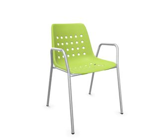 Schaffner Schalen-Stuhl Bermuda mit Armlehnen Feuerverzinkt