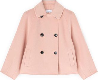 Motivi Single-Breasted Coats - Dames - Mantel - Roze - M - Wol - Jassen