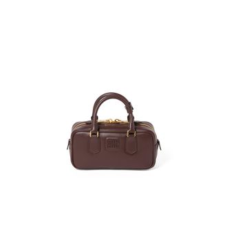 Miu Miu Arcadie Leather Bag, Woman, Briarwood