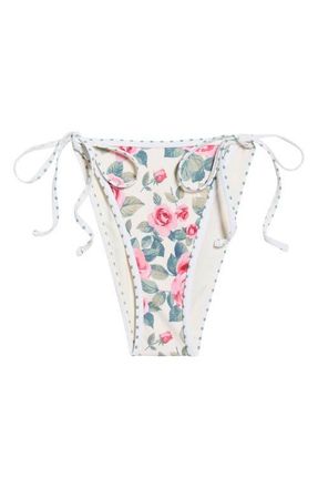 PacSun Juno Side Tie Bikini Bottoms in Floral at Nordstrom, Size X-Small