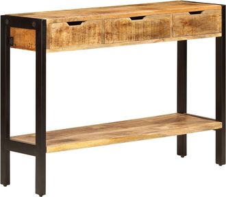 vidaXL Vidaxl - Aparador Con 3 Cajones Madera Maciza De Mango 110x35x75 Cm