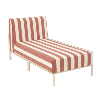 Oviala Rec&aacute;mara a rayas para sal&oacute;n de jard&iacute;n modular en tela terracotta