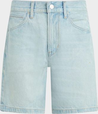 Hudson Mens Clint Light Wash Cotton Denim Shorts
