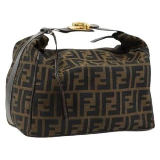 Fendi Pre-owned Handbags, female, Brown, Size: ONE SIZE Pre-owned Canvas Hand Bag