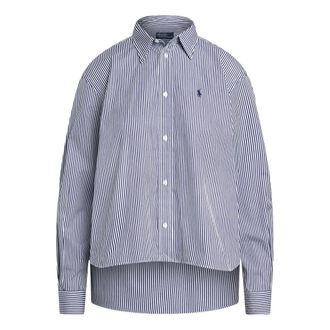 Ralph Lauren Shirts, female, Blue, Size: XS Boxy Striped Shirt