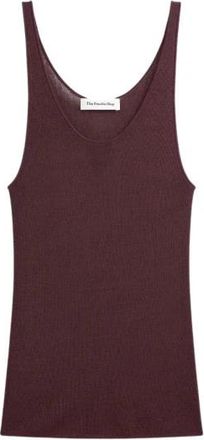 Frankie Shop Rivo Knit Tank Top - Dames - Tops zonder mouwen - Rood - S - Rayon - Tops