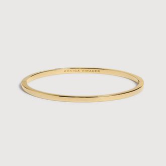 Monica Vinader Gold Essential Slim Bangle