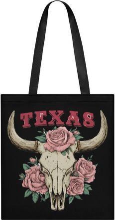 Generic Texas Western Cow Skull Tote Bag for Women Men Shoulder Bags Purses Pouch Handbags