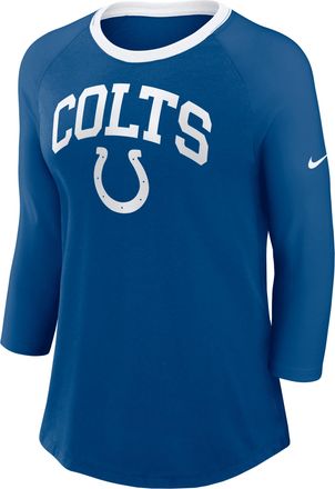 Nike Indianapolis Colts Nike Womens NFL 3/4-Sleeve T-Shirt in Blue | 01UE01QK98-PVL